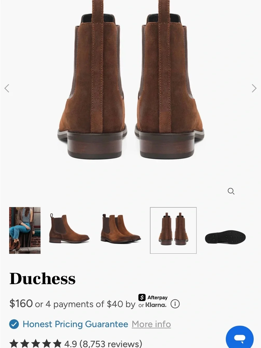 Thursday Boot Company Duchess Chelsea Boots in Caramel Brown